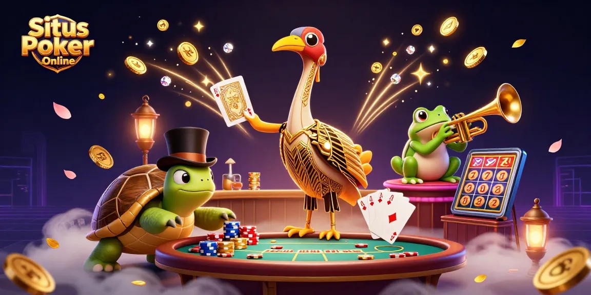 Play poker games and win at Situs Poker Online with vibrant characters and dynamic elements.