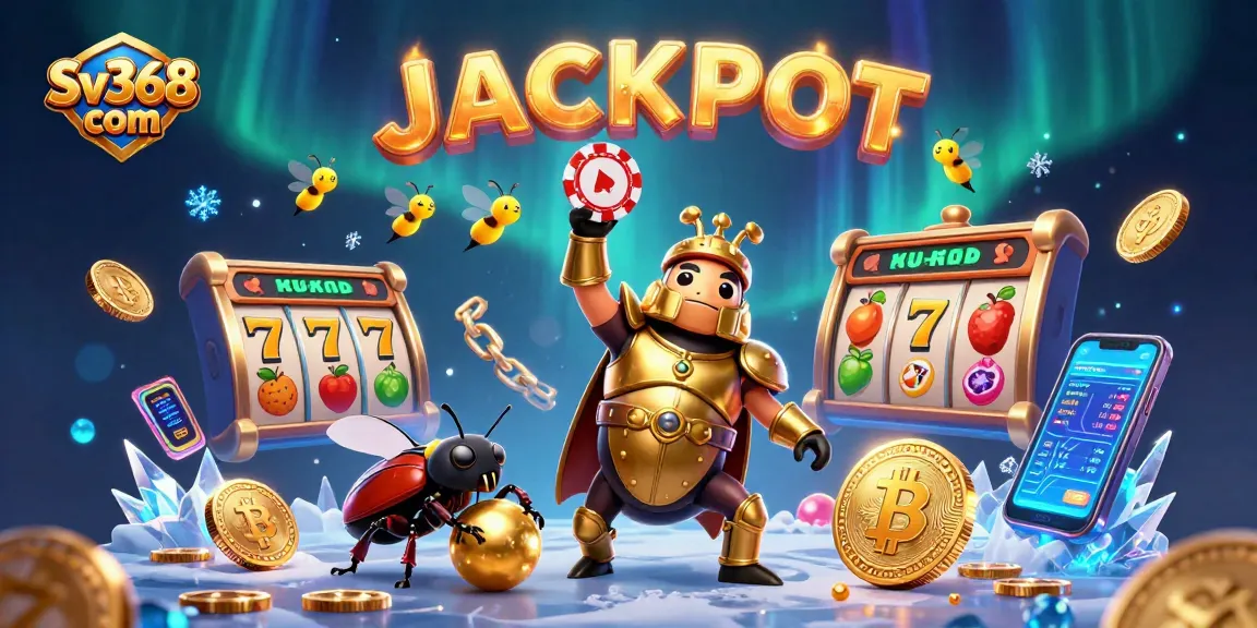 Join the action with Sv368 com as the gladiator beetle celebrates a big slot jackpot!