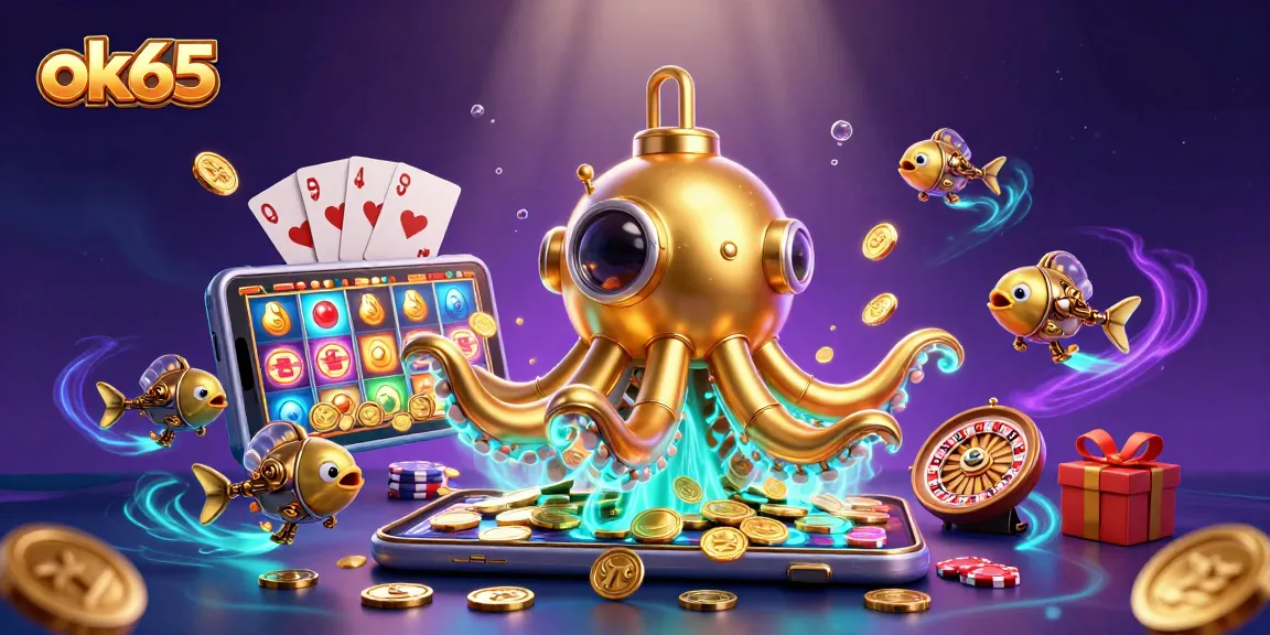 Experience the thrill of gaming with ok65, a vibrant underwater casino adventure scene.