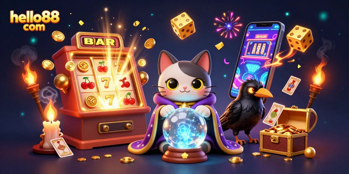 Experience the excitement of hello88 com with a vibrant 3D casino scene bursting with action and winning moments.