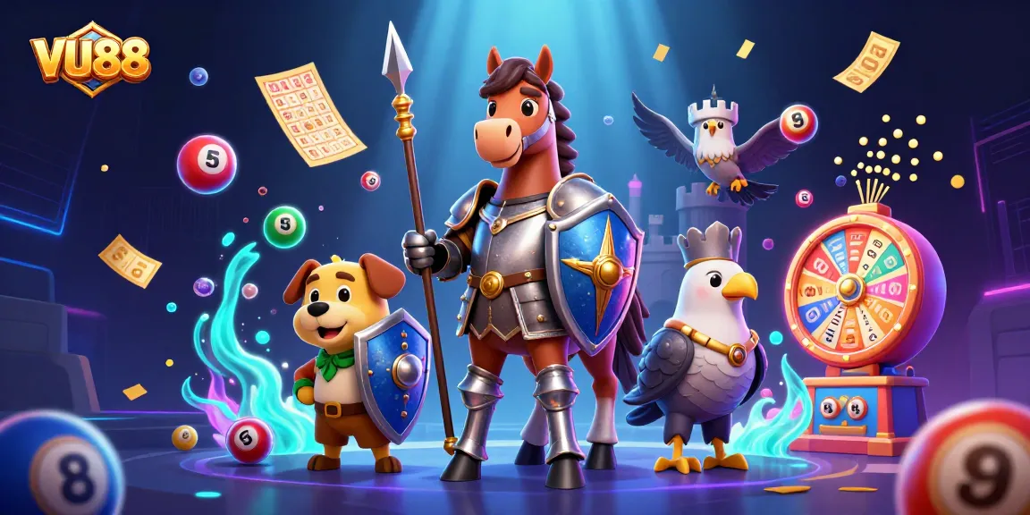 Experience VU88 with an engaging scene showcasing colorful lottery elements and exciting game dynamics.
