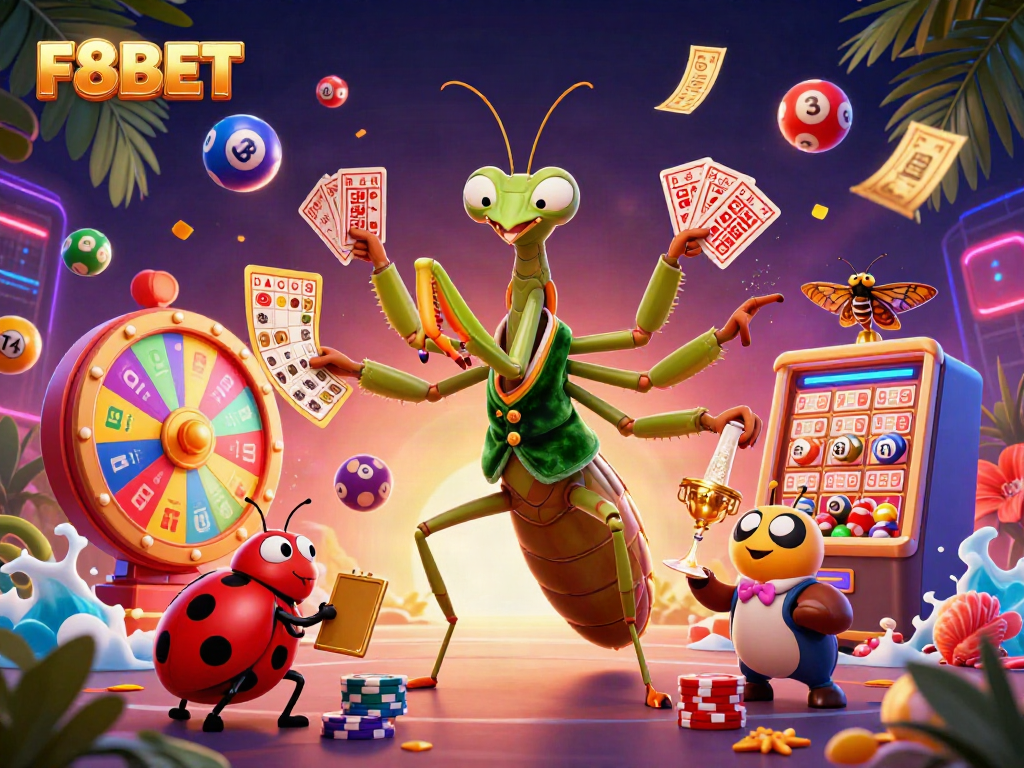 Experience thrilling gaming at F8BET with dynamic casino elements and vibrant characters!