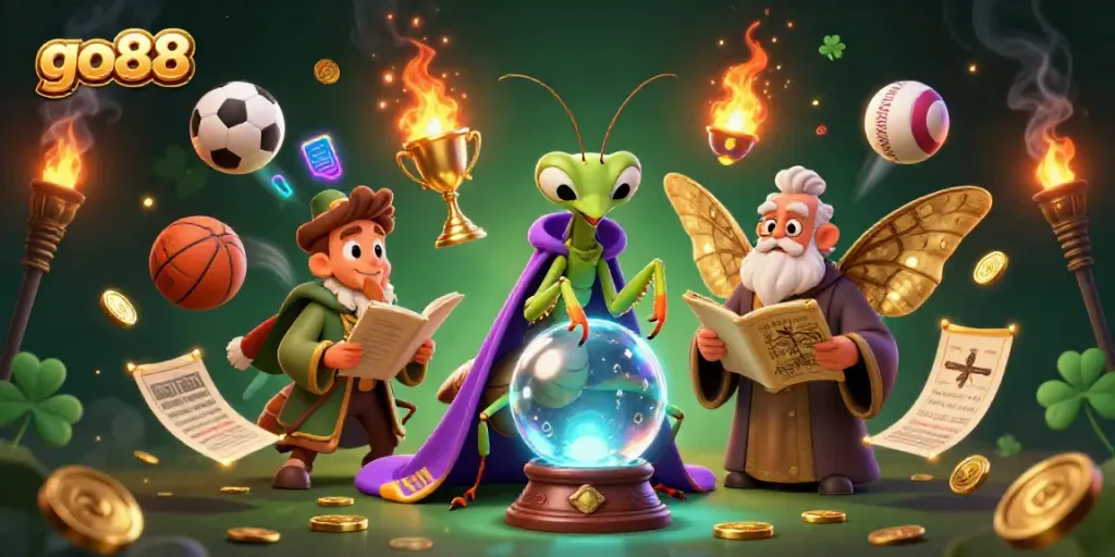 Engage with go88's thrilling casino scene featuring 3D characters and vibrant casino elements.
