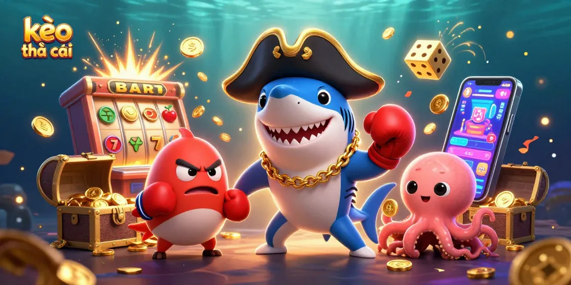 Engage in thrilling kèo nhà cái action with dynamic characters celebrating jackpot wins!