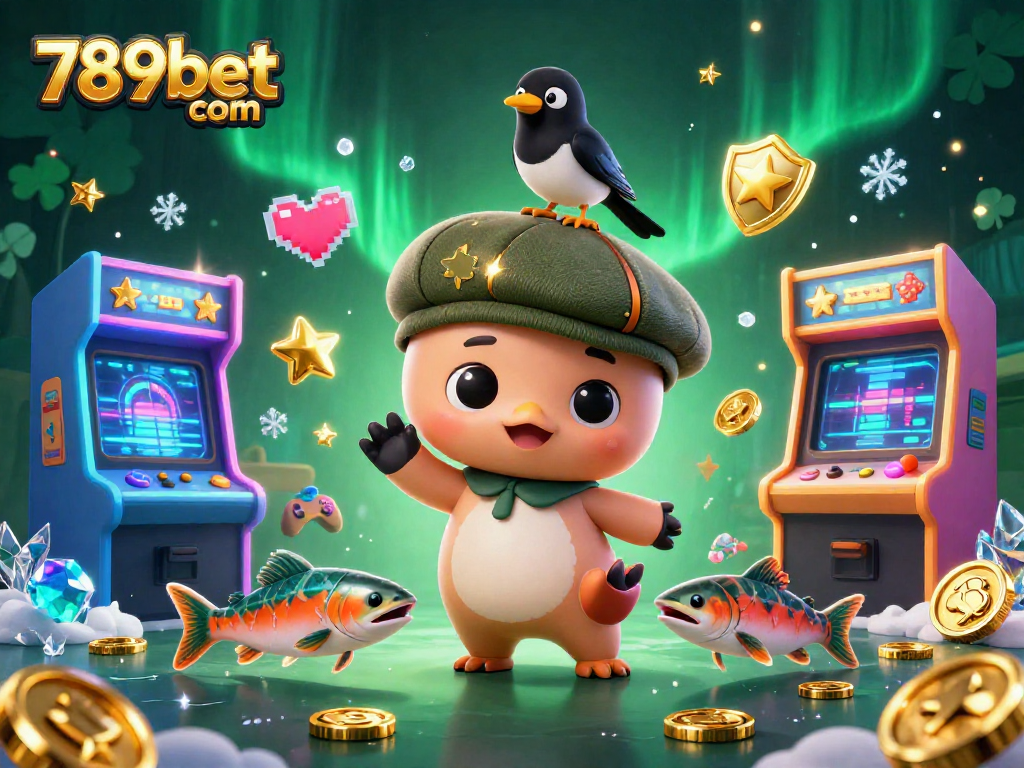 Engage in thrilling gameplay at 789bet com with vibrant 3D casino elements featuring characters and gaming machines.