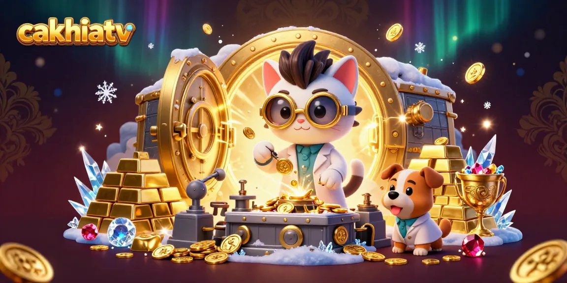 Join CakhiaTV's thrilling action with gold coins and dynamic treasure elements!