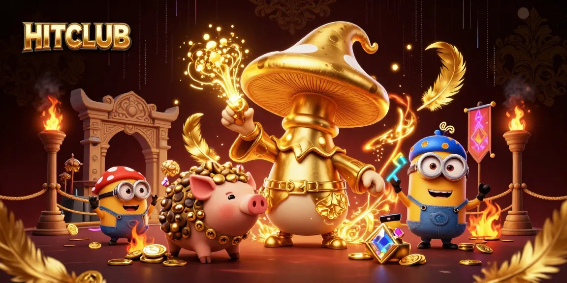 Experience winning magic at HITCLUB with vibrant gaming elements and treasure-filled adventures.