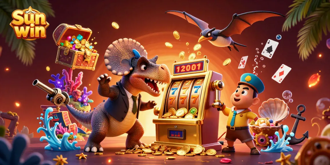 Experience exciting Sun win jackpots with a pachycephalosaurus and lucky slot machine in action.