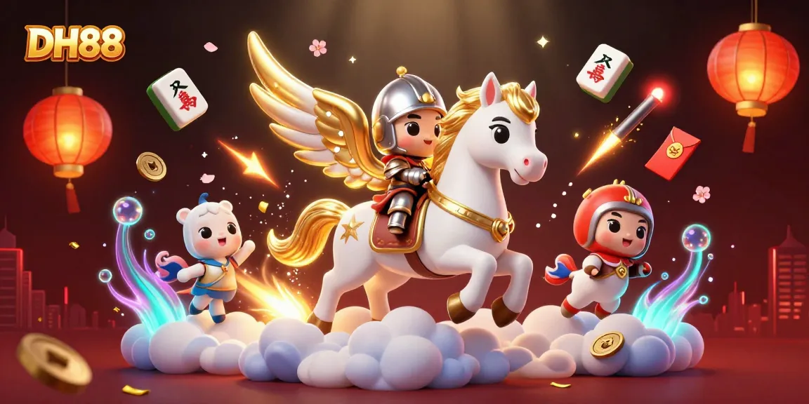 Engage with the magical gaming world of DH88, where knights and celestial horses enhance your winning chances.