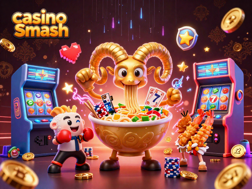 Engage in thrilling gameplay with casino Smash, featuring vibrant characters and slot action.