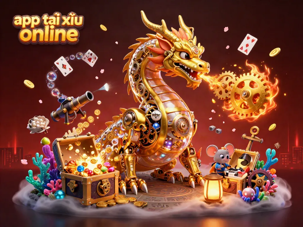 Engage in exciting gameplay with the app tài xỉu online featuring a mystical dragon and treasures.