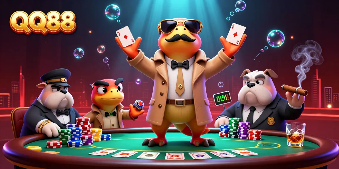 Raptors in a trench coat enter VIP lounge, showcasing thrilling casino elements at QQ88.