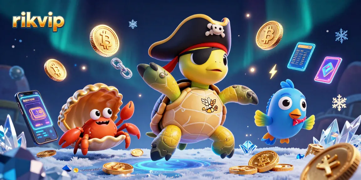 Experience thrilling gameplay at RIKVIP with vibrant characters and cryptocurrency elements.
