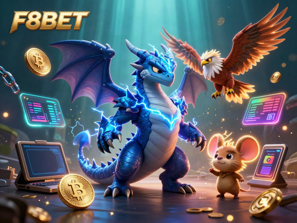 Experience thrilling gaming at F8BET Casino with dynamic 3D elements and powerful characters.
