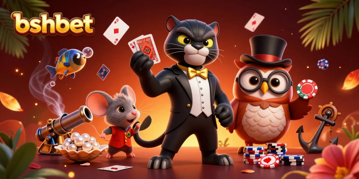 Experience the thrill of bshbet with a lively casino scene featuring engaging characters and gambling elements.