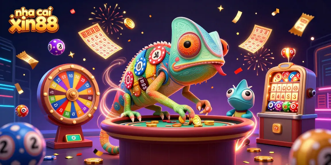 Experience exhilarating gaming at nha cai xin88 with a vibrant 3D casino scene featuring dynamic games and vibrant characters.