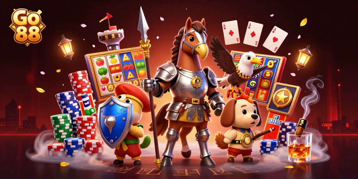 Play exciting games at Go 88 with vibrant slot reels and engaging casino elements for thrilling fun.