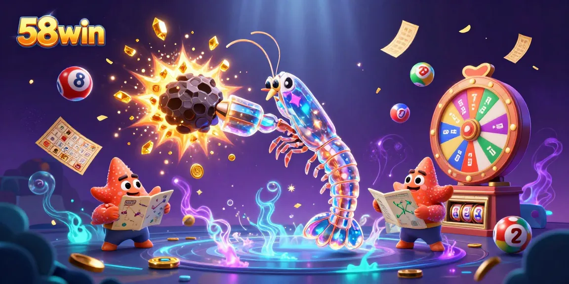 Experience thrilling gameplay with 58win's dynamic slot reels and golden coins raining down.