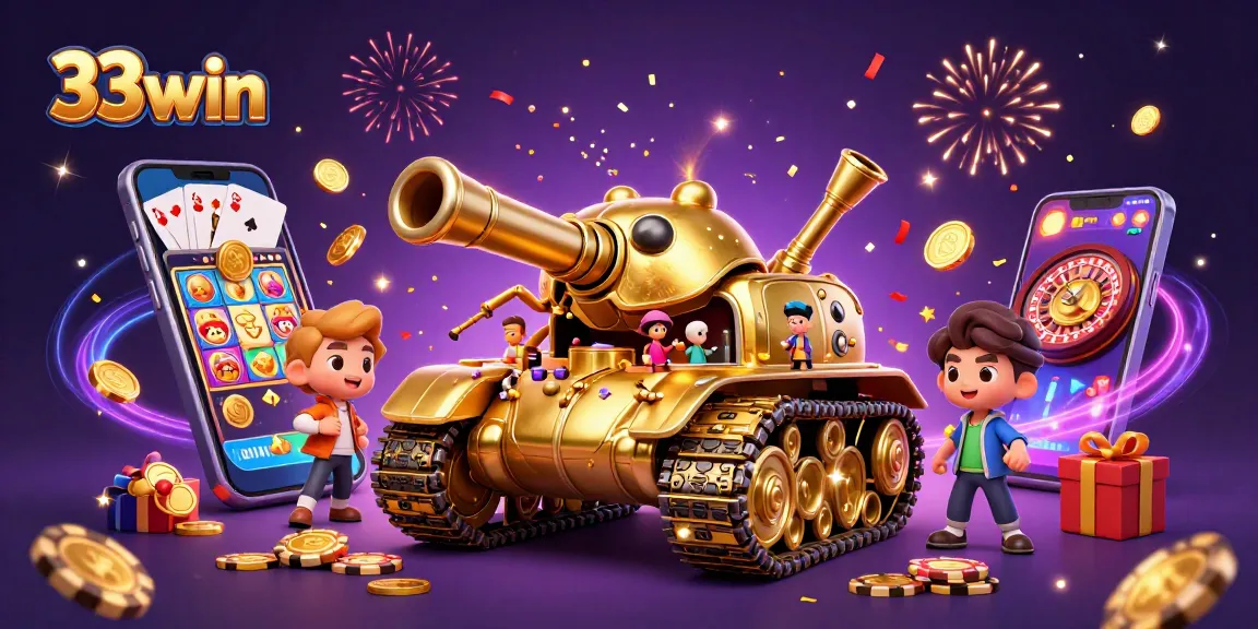 Experience the excitement of 33win's vibrant casino adventure with an ultra-detailed 3D scene.