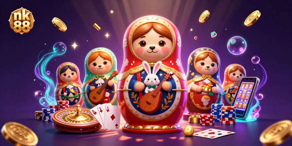 Bet on nk 88 with exciting gameplay featuring a vibrant casino-themed illustration.