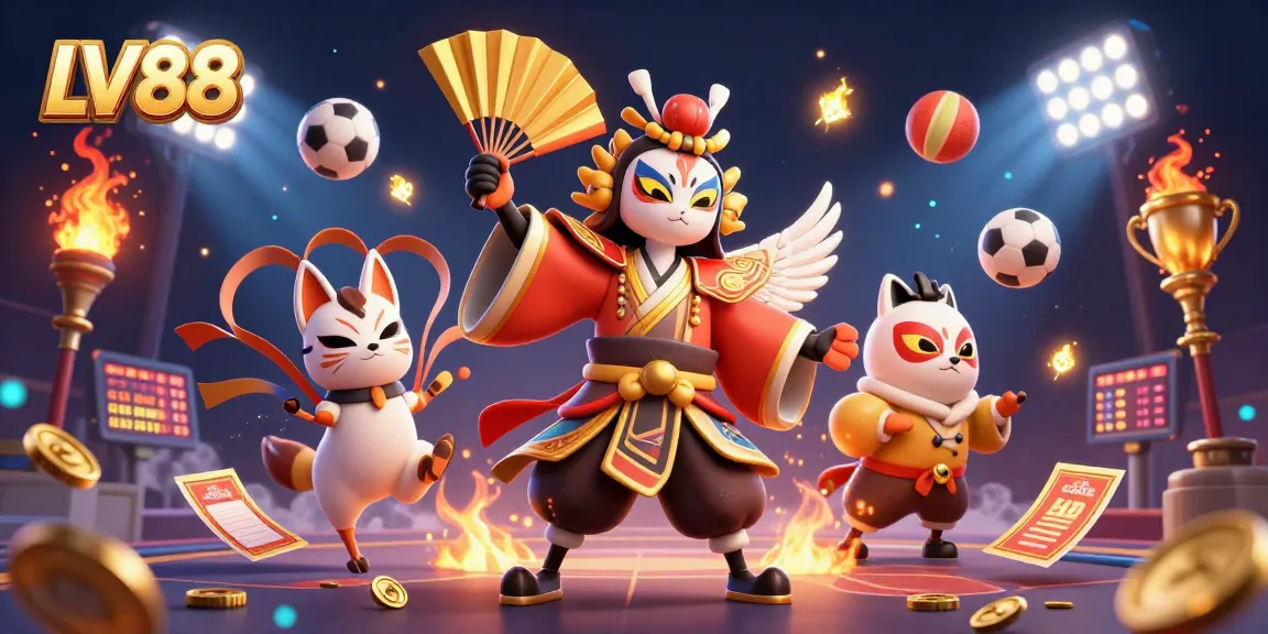 Join the action at LV88 with the kabuki warrior and kitsune as they celebrate wins in the casino.