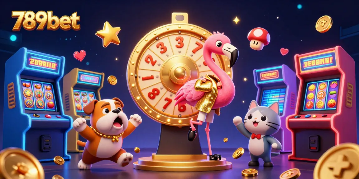 Experience the excitement of 789bet with a dynamic cartoon scene featuring thrilling casino elements and colorful characters.