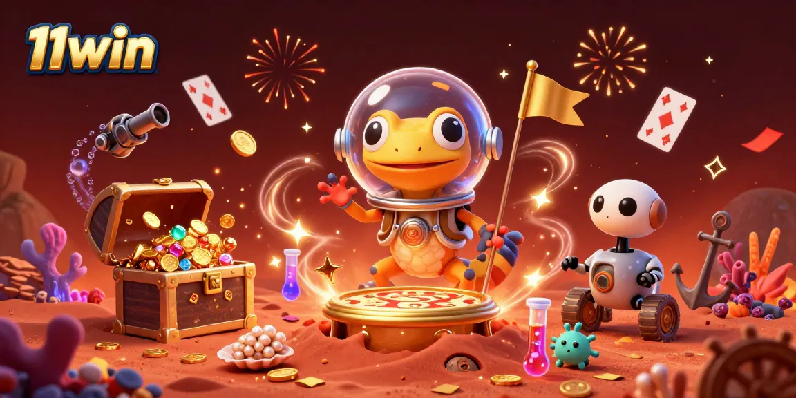Celebrate big wins at 11win with an exciting casino adventure in a Martian landscape.