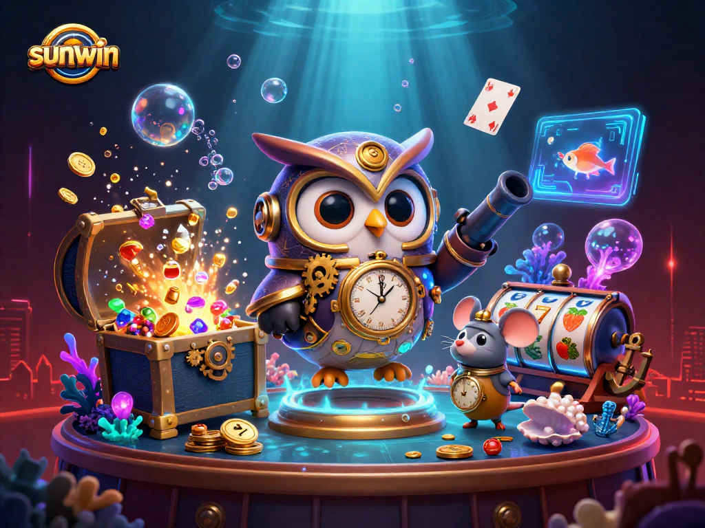 Sunwin hunters enjoy a vibrant casino scene filled with treasure and excitement.