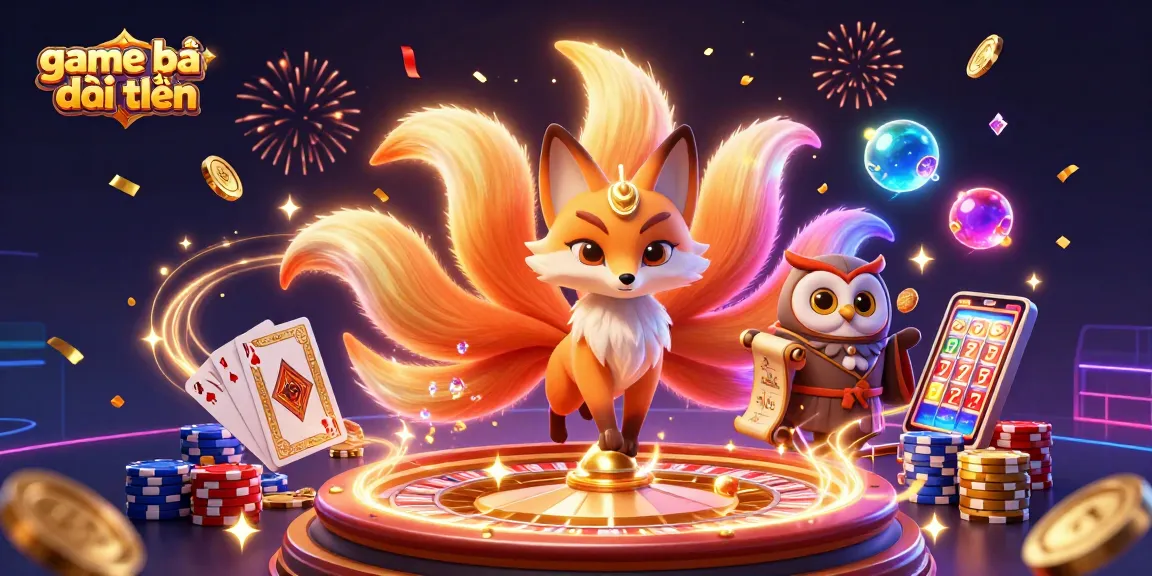Experience the thrill of game bài đổi thưởng with vibrant characters and dynamic casino elements.
