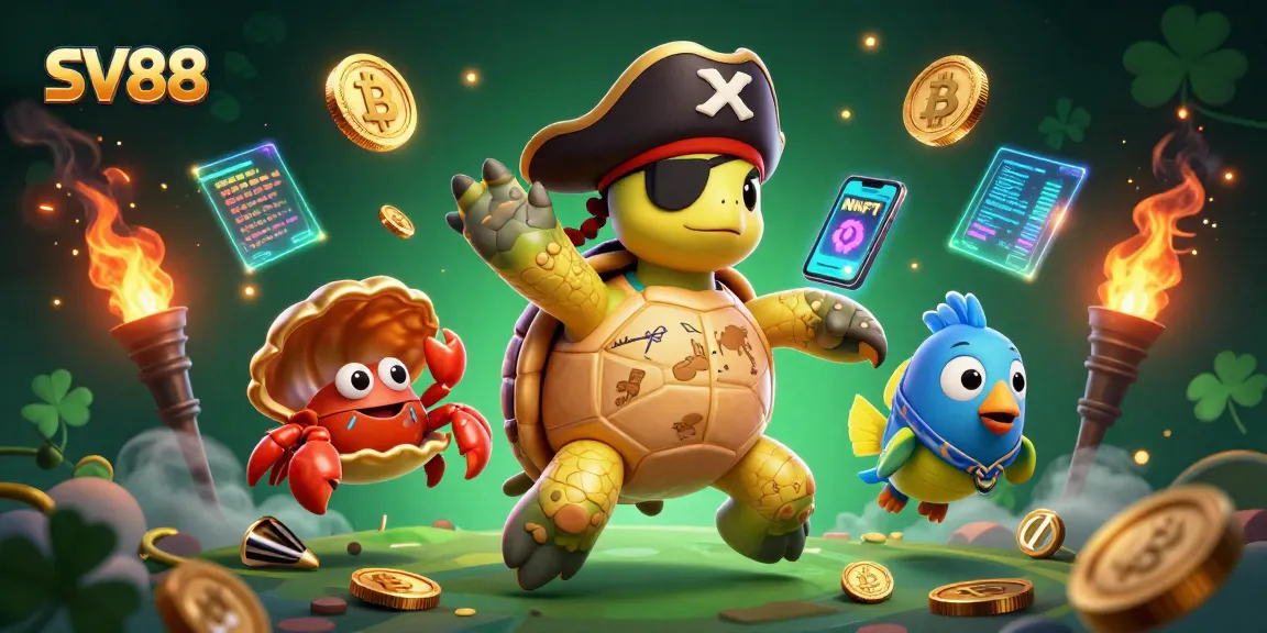Engage with the thrilling SV88 gambling experience through vibrant casino-themed illustration.