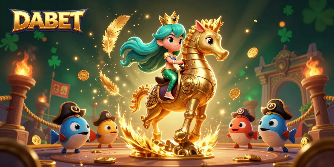 DABET engages players with its vibrant online casino experience featuring a mermaid princess and her aquatic adventure.