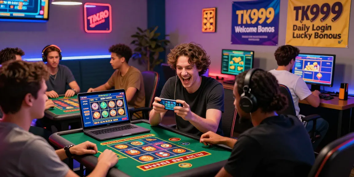 Dynamic online gaming experience at TK999 with players betting and enjoying casino games.