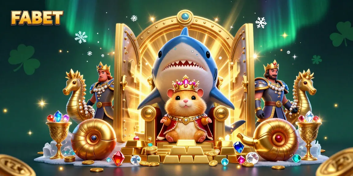 Experience thrilling gameplay at FABET with a magical casino illustration featuring treasures and royal characters.